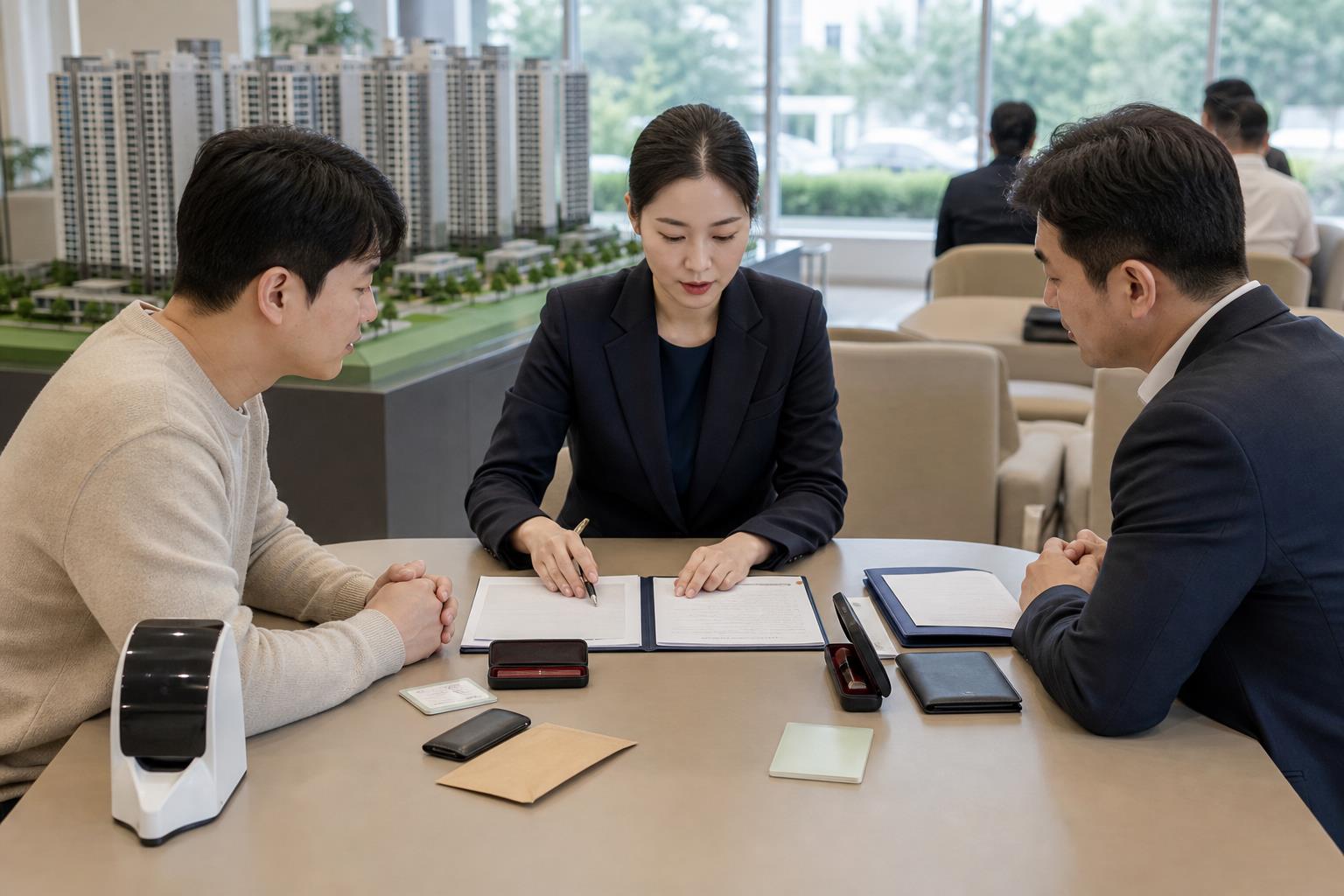 개인·법인별 선착순 계약 대상 판단 내용을 설명하는 관련 이미지