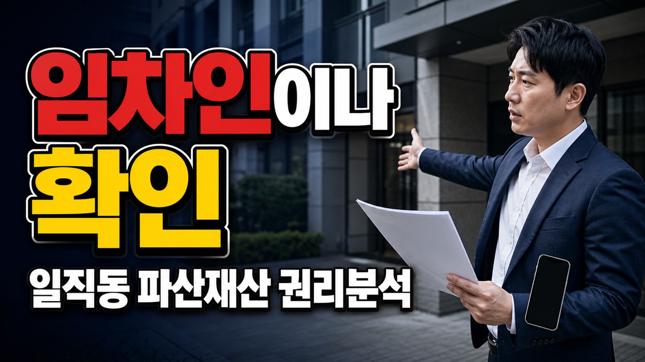 임차인이나 점유자가 있다면? 2026하단182 일직동 부동산 명도 위험 점검에서 보는 일직동 365-6 파산재산 매각 권리분석 관련 핵심 정보를 상징적으로 보여주는 썸네일 이미지